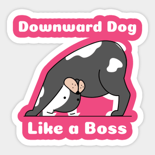 Funny Yoga | Downward Dog Like A Boss Sticker